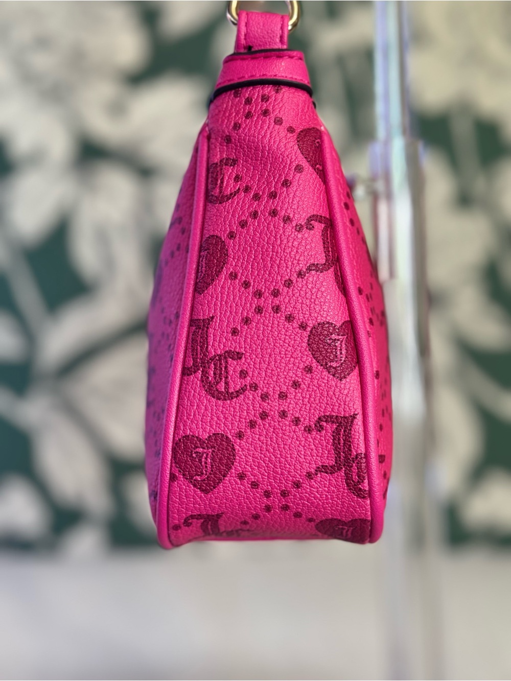 Juicy Couture Hot Pink Logo Heart Shoulder Bag - Picture 4 of 7